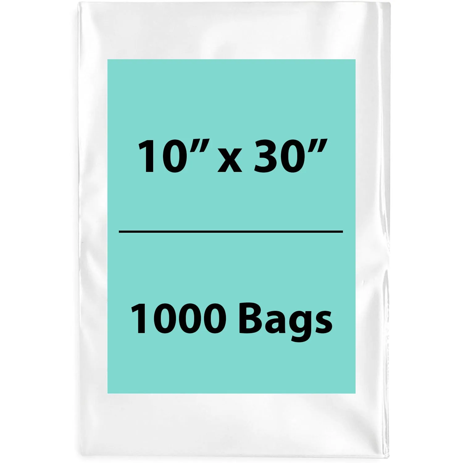 10X30 inches Clear Flat Poly Bags 1.5Mil Open Top (LDPE)