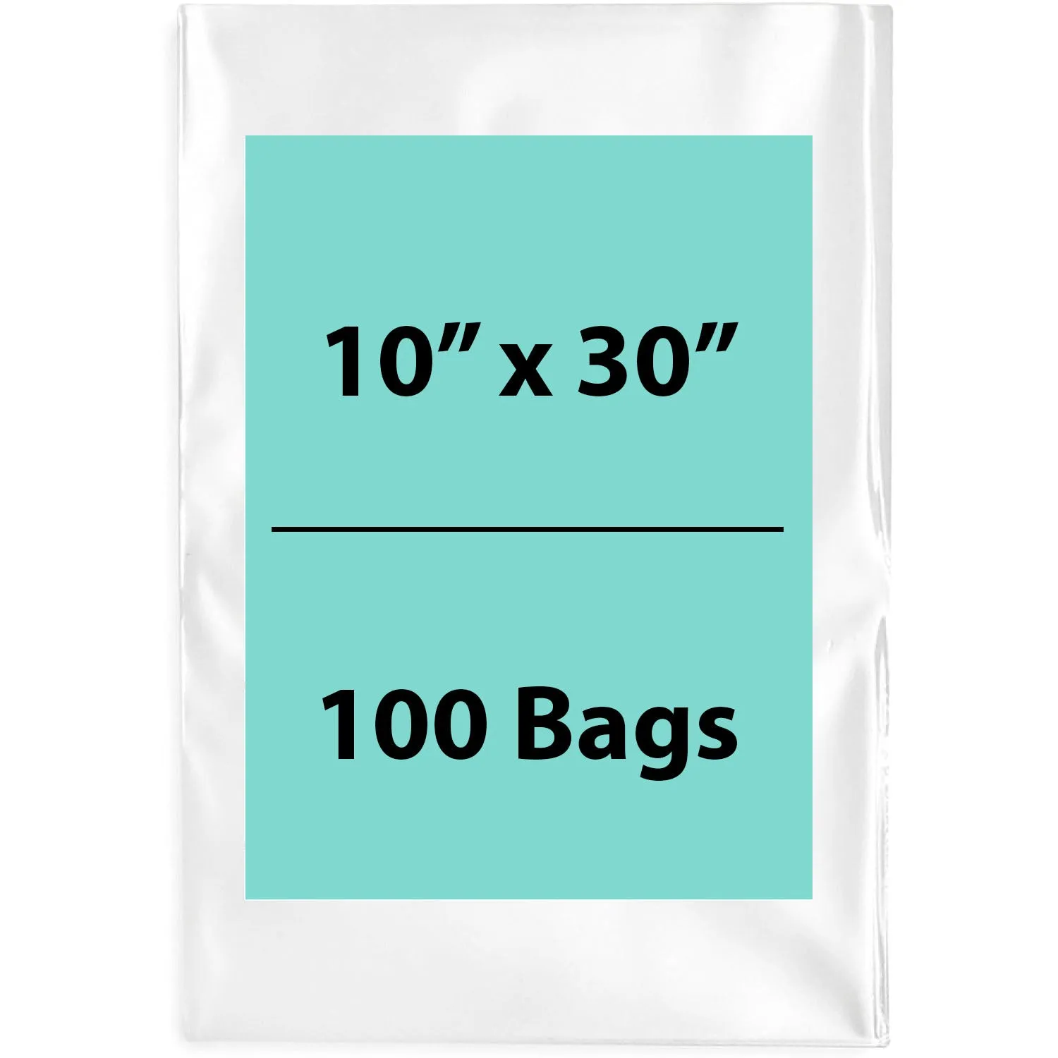 10X30 inches Clear Flat Poly Bags 1.5Mil Open Top (LDPE)
