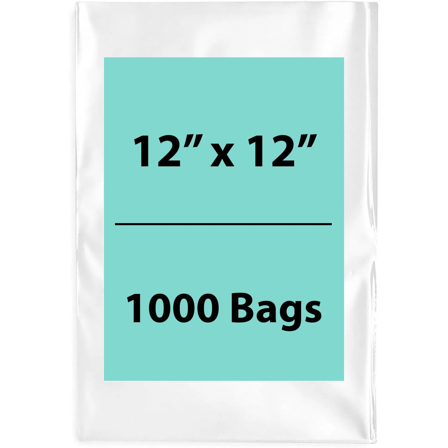 12X12 inches Clear Flat Poly Bags 1.5Mil Open Top (LDPE)