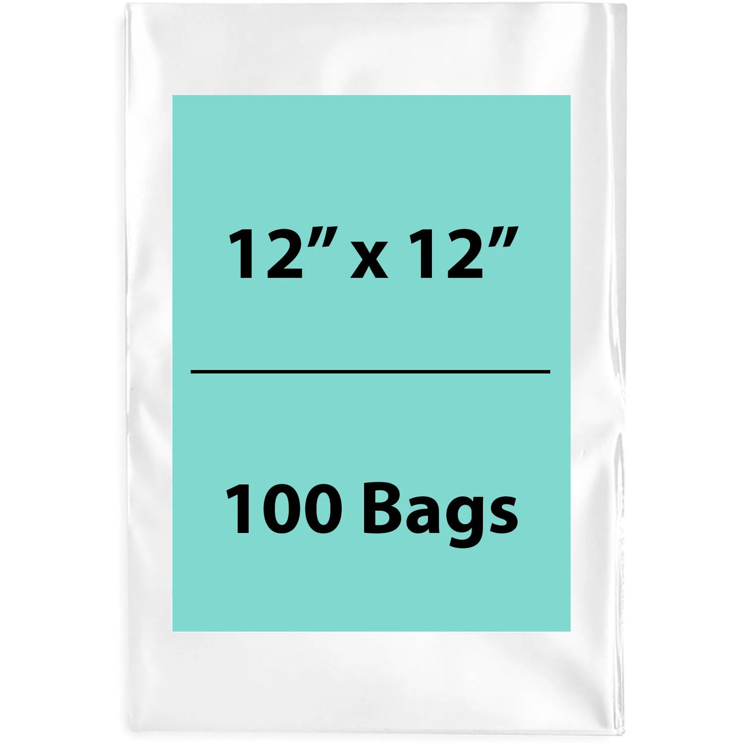 12X12 inches Clear Flat Poly Bags 1.5Mil Open Top (LDPE)