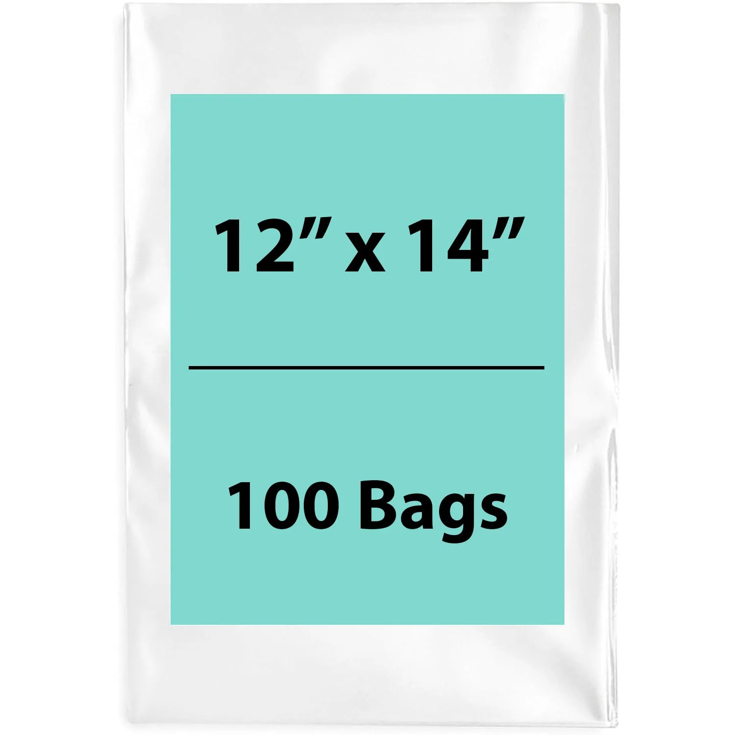 12X14 inches Clear Flat Poly Bags 1.5Mil Open Top (LDPE)
