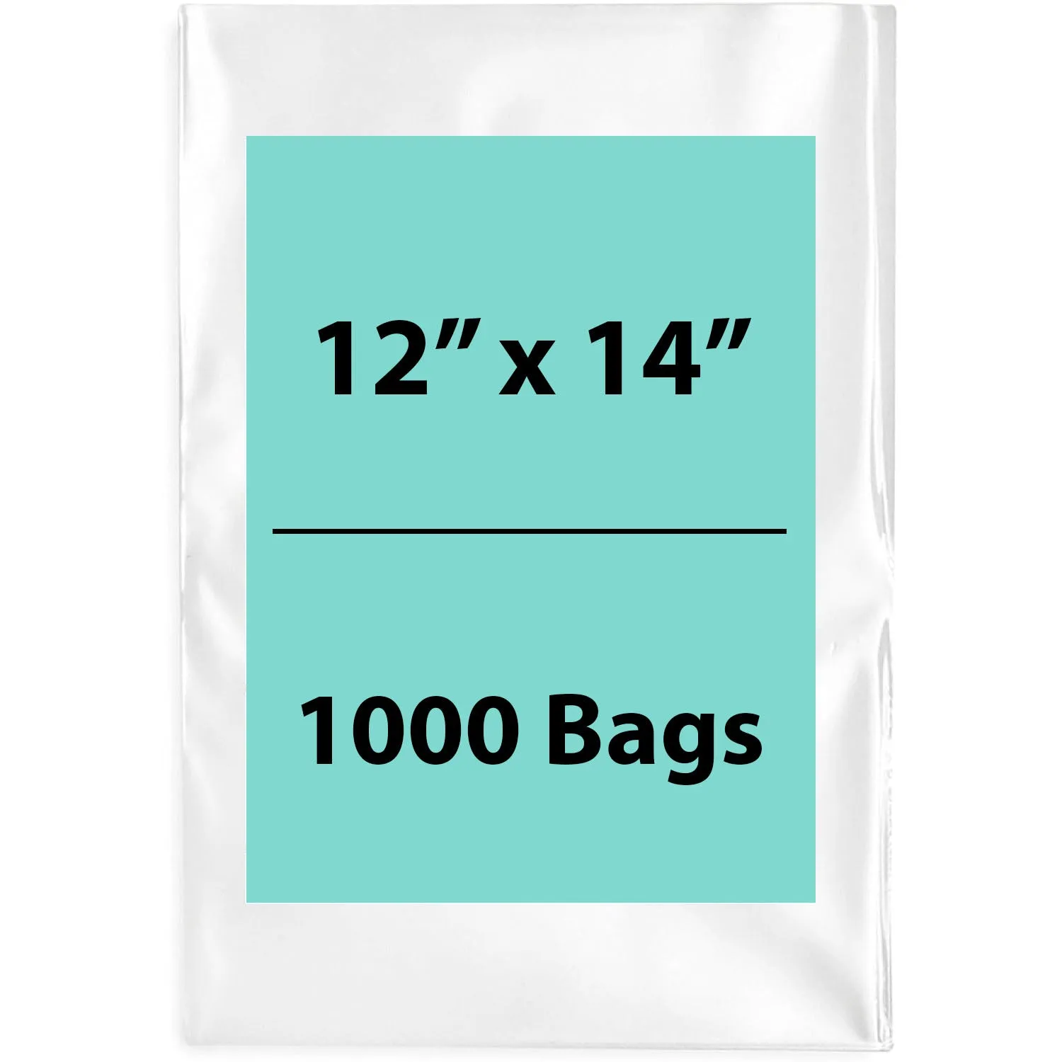 12X14 inches Clear Flat Poly Bags 1.5Mil Open Top (LDPE)