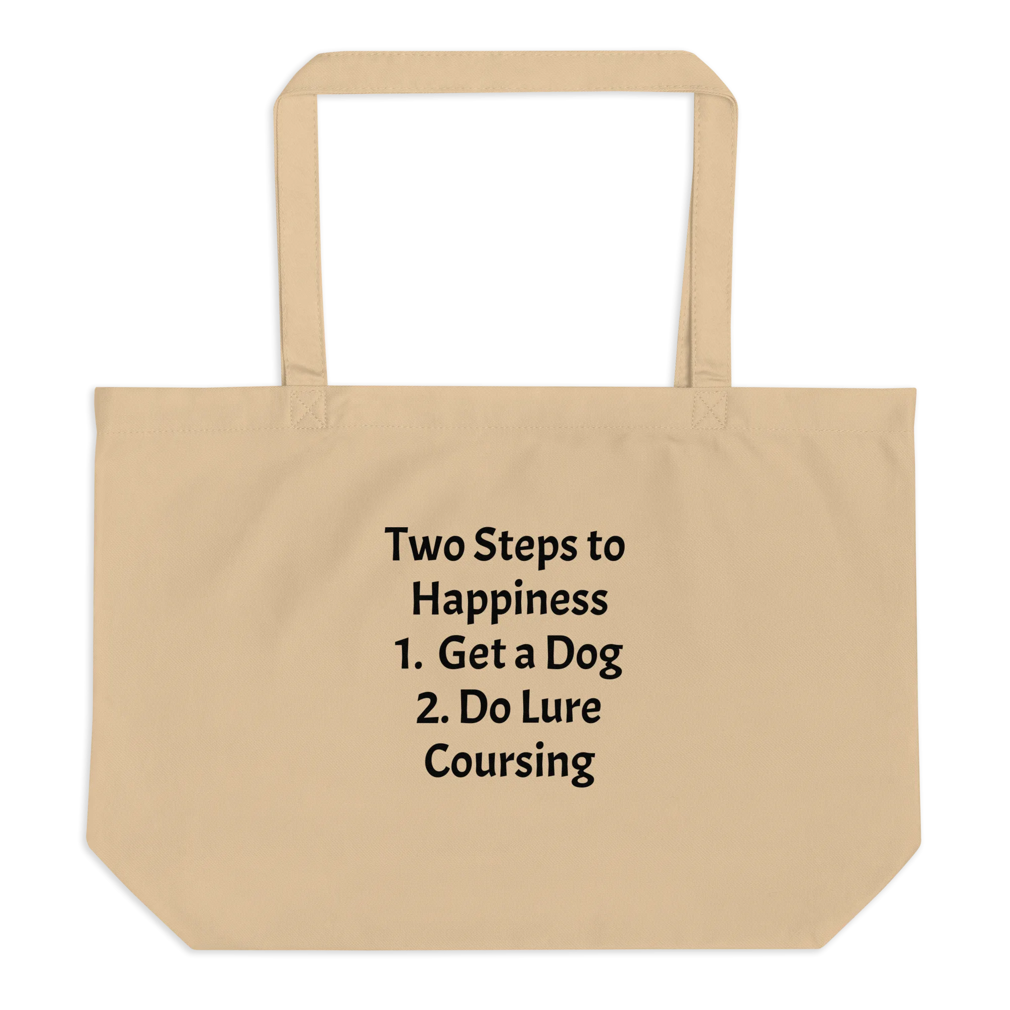2 Steps to Happiness - Lure Coursing X-Large Tote/ Shopping Bags