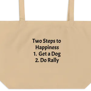 2 Steps to Happiness - Rally X-Large Tote/ Shopping Bags