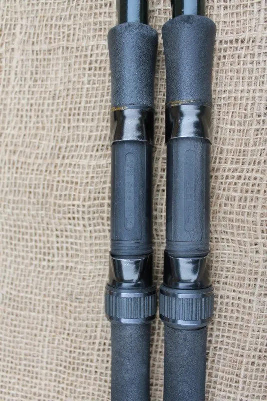 2 x Bruce Ashby Cono Flex Carbon Old School Carp Rods. Rare. SALE!!!
