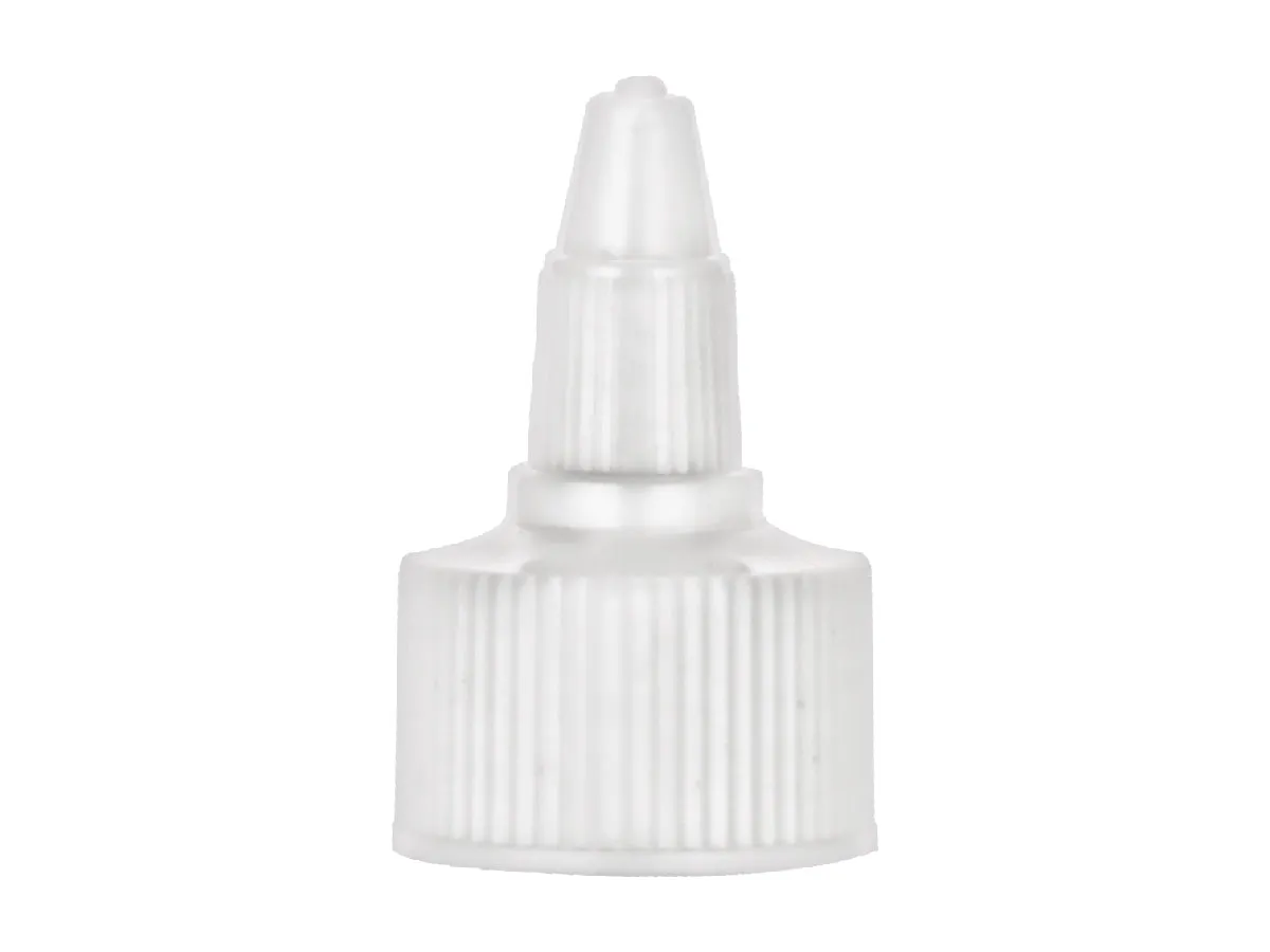 24/410 Dispensing Caps - White Twist Open And Close Fine Ribbed Caps (Pack of 10)