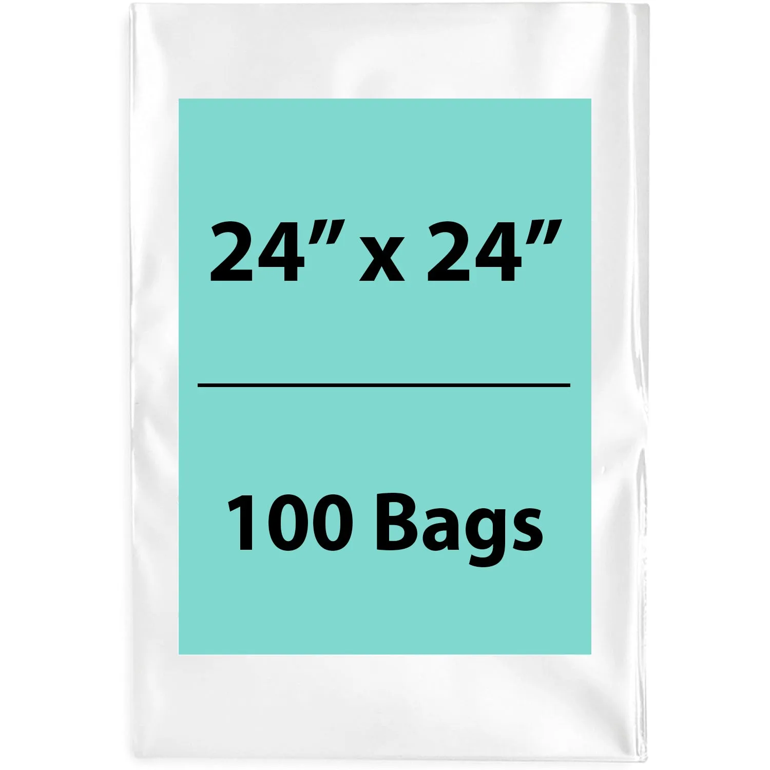 24X24 inches Clear Flat Poly Bags 4Mil Open Top (LDPE)