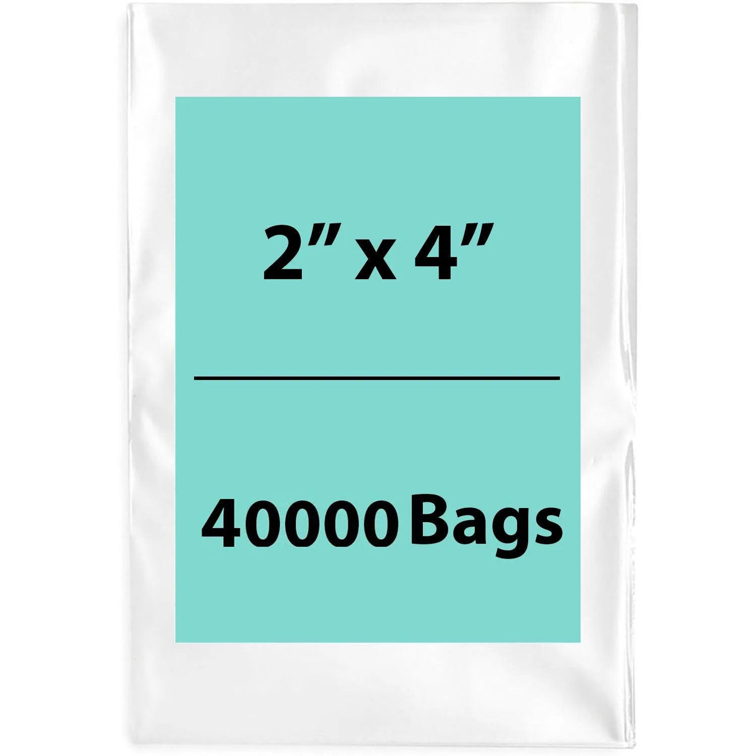 2X4 inches Clear Flat Poly Bags 2Mil Open Top (LDPE)