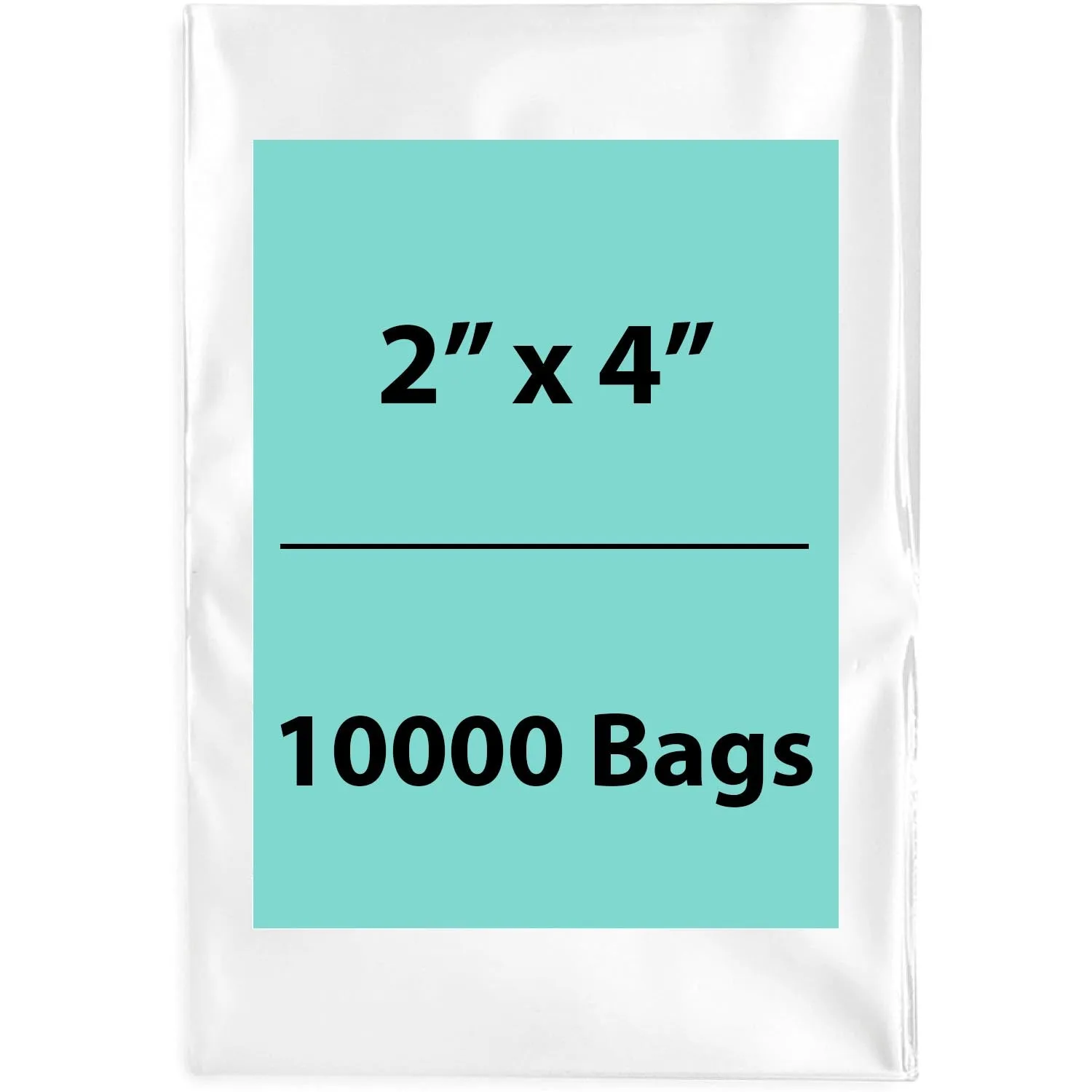 2X4 inches Clear Flat Poly Bags 2Mil Open Top (LDPE)