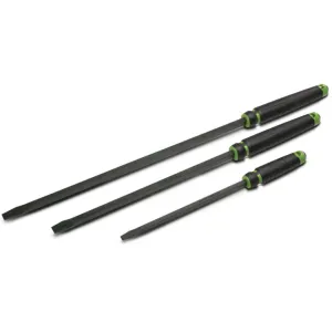 3-PC. Comfort-Handle Straight Head Pry Bar Set - Green