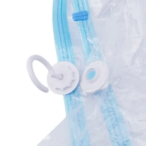 3x Hanging Vacuum Space Saver Bags Storage Wardrobe Hanger Dust Cover * 145CM