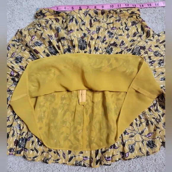💚3XHP💚Ulla Johnson Zea Ruffle Mini Silk Cotton Blend Flowy Boho Skirt
