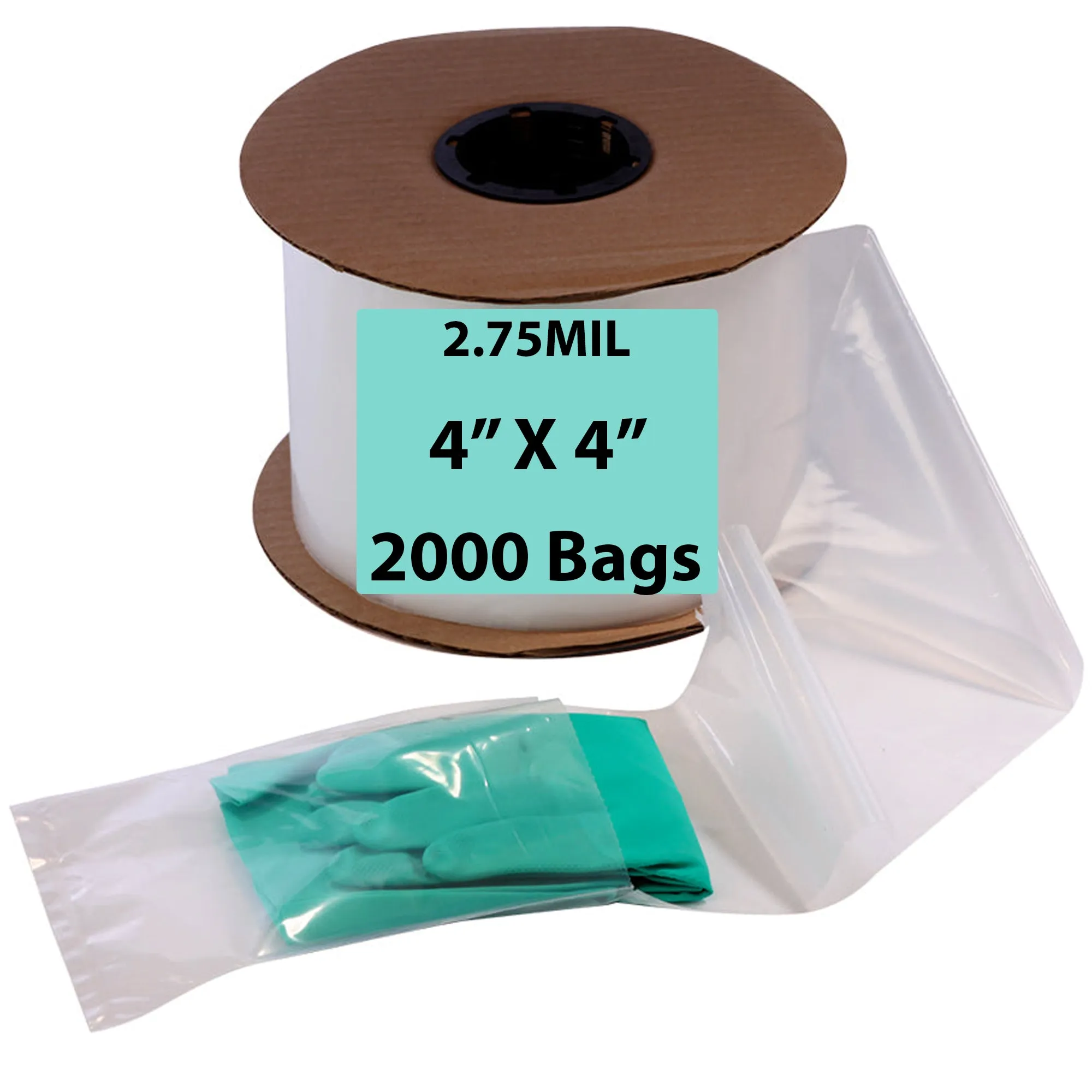 4X4 Inches Kwik-Fill® Pre-Opened Poly Bags on Roll 2.75 Mil AutoBags 2000/RL