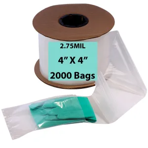 4X4 Inches Kwik-Fill® Pre-Opened Poly Bags on Roll 2.75 Mil AutoBags 2000/RL