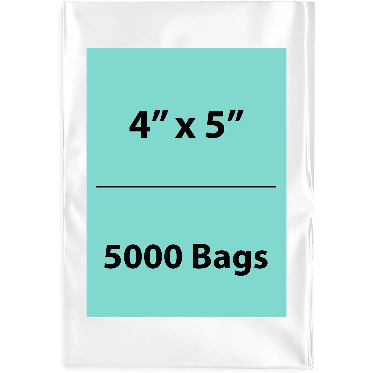 4X5 inches Clear Flat Poly Bags 1.5Mil Open Top (LDPE)
