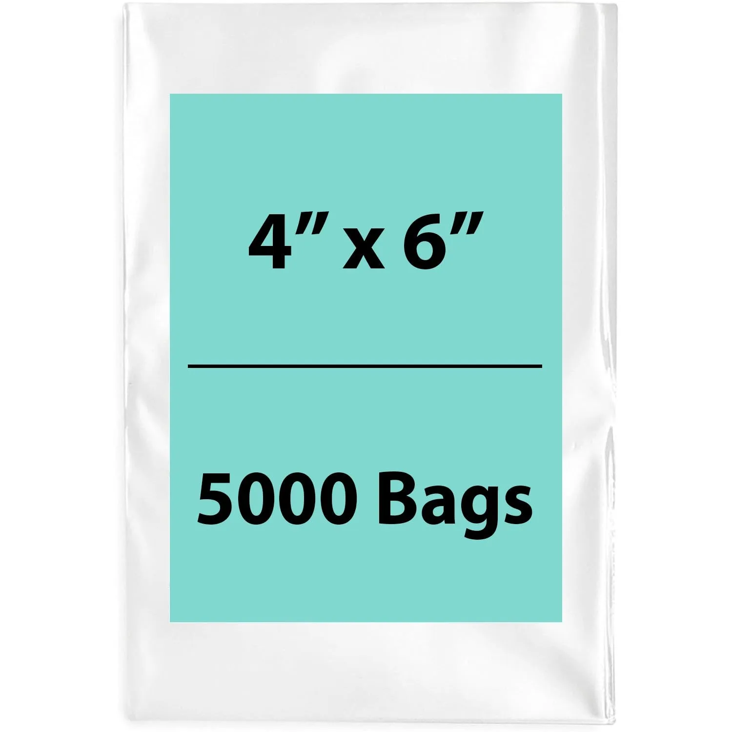 4X6 inches Clear Flat Poly Bags 1.5Mil Open Top (LDPE)
