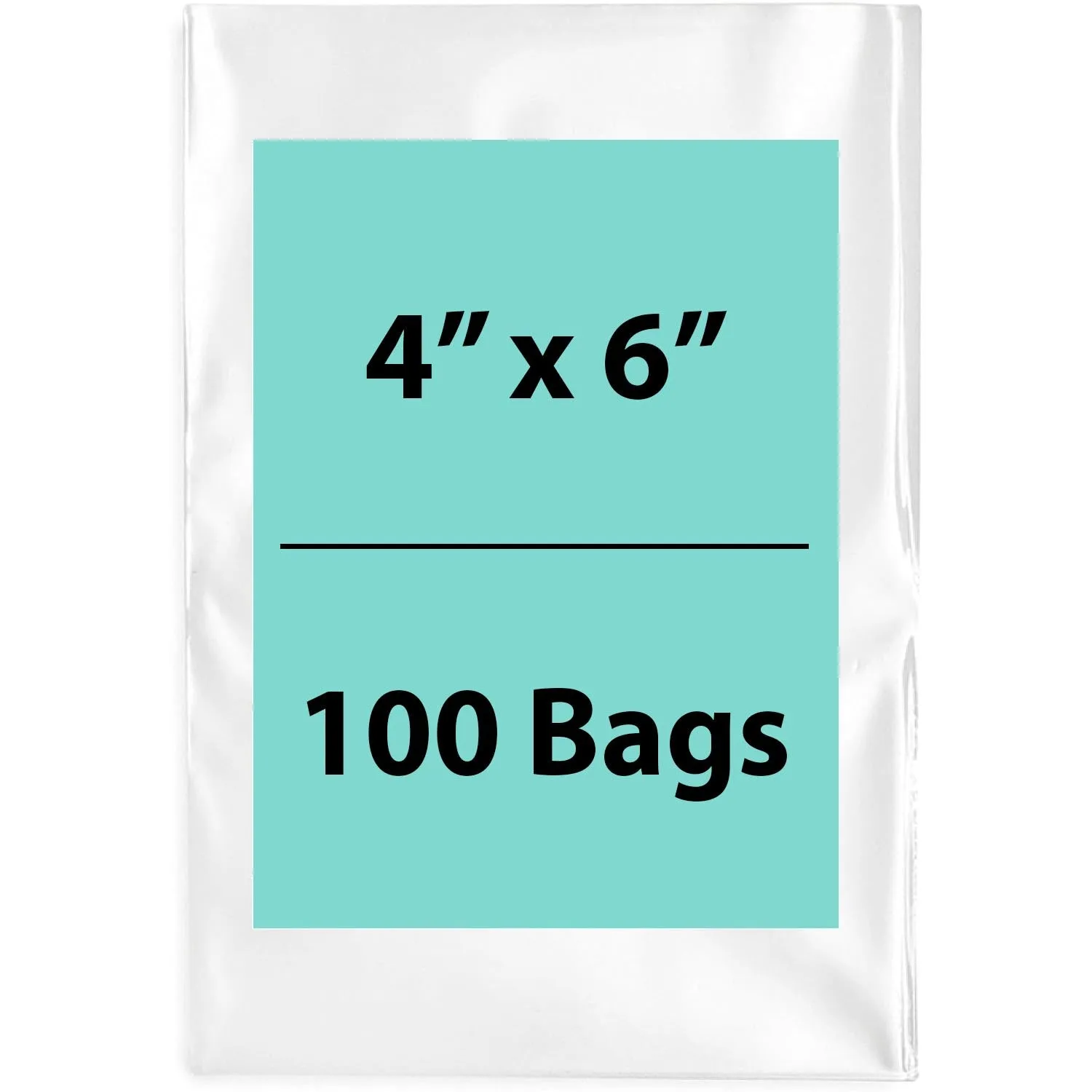 4X6 inches Clear Flat Poly Bags 1.5Mil Open Top (LDPE)