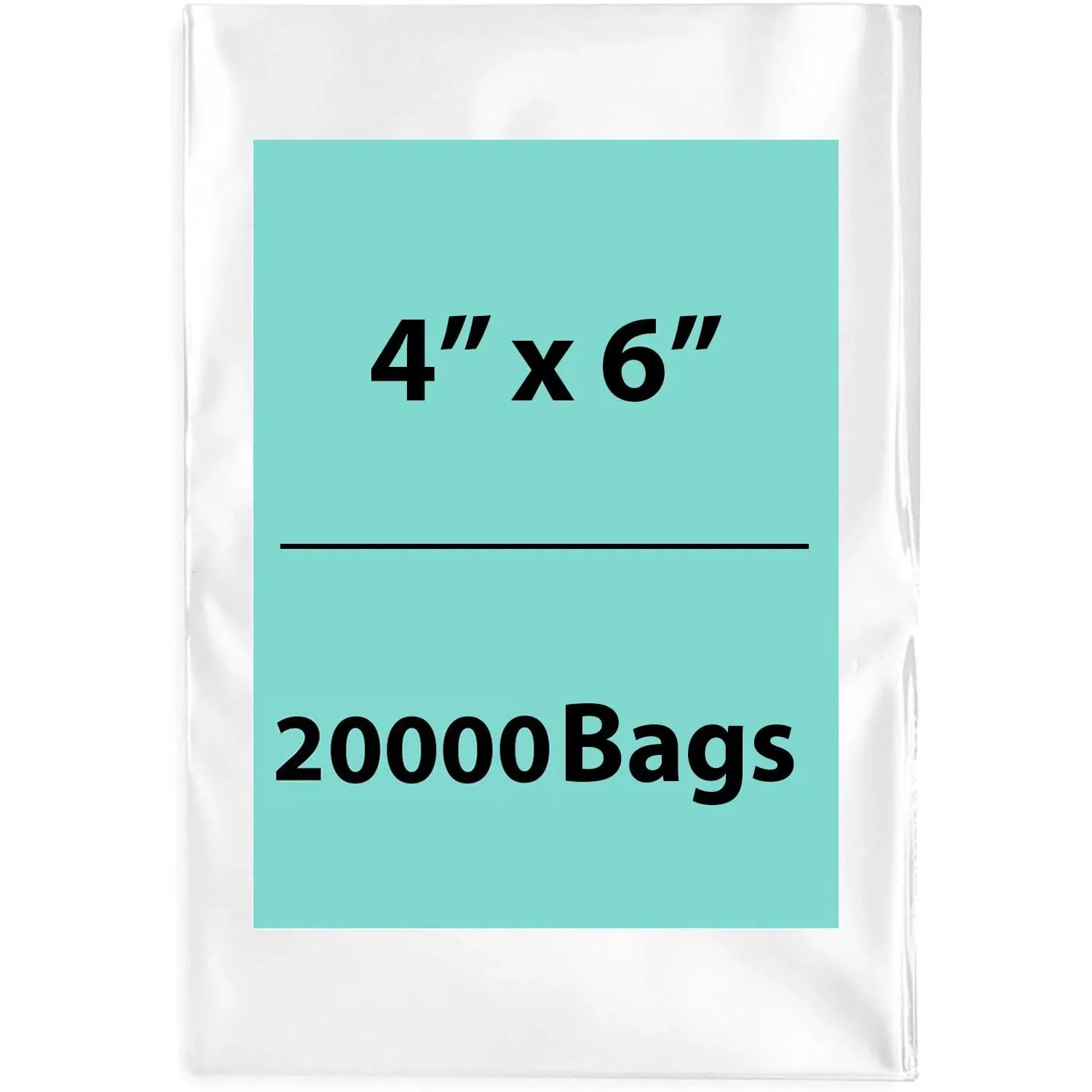 4X6 inches Clear Flat Poly Bags 1.5Mil Open Top (LDPE)