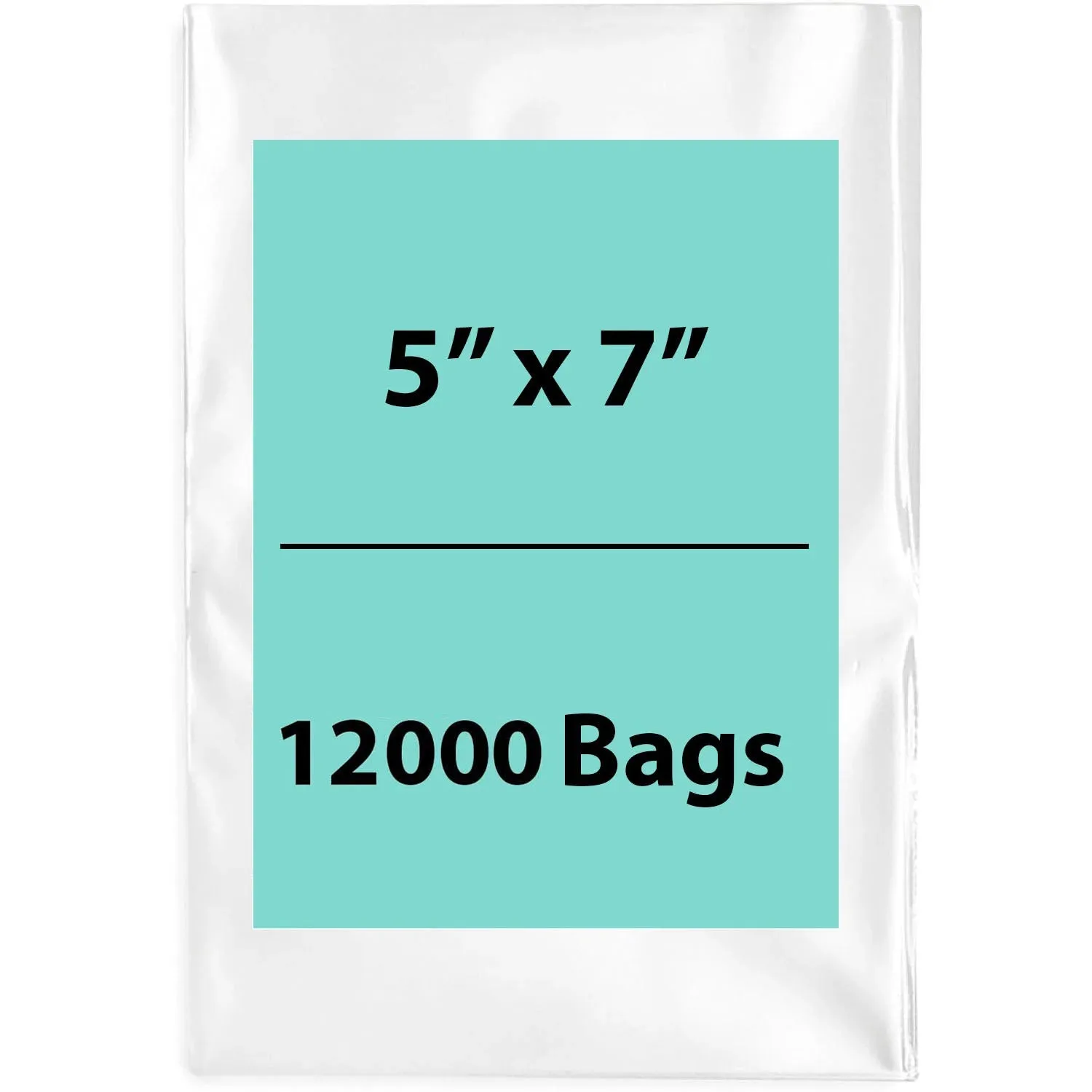 5X7 inches Clear Flat Poly Bags 1.5Mil Open Top (LDPE)