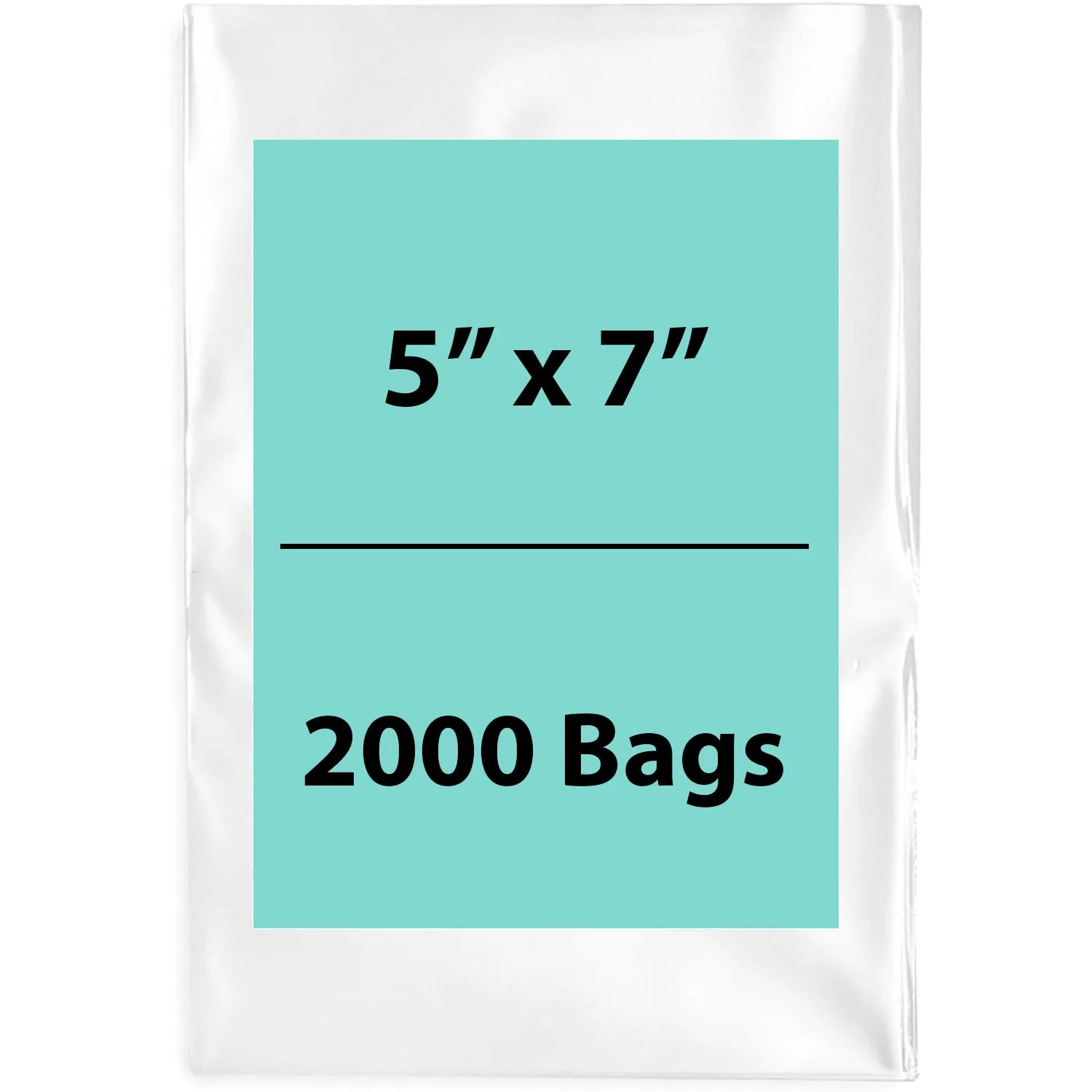 5X7 inches Clear Flat Poly Bags 1.5Mil Open Top (LDPE)