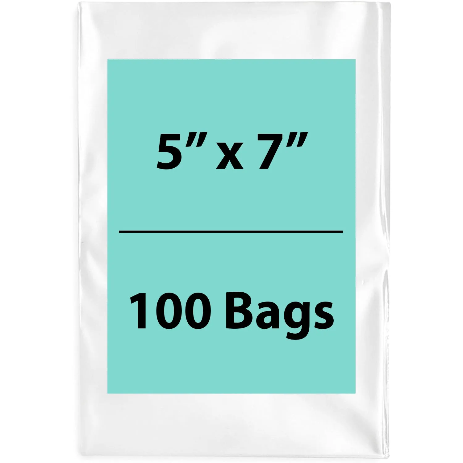 5X7 inches Clear Flat Poly Bags 1.5Mil Open Top (LDPE)
