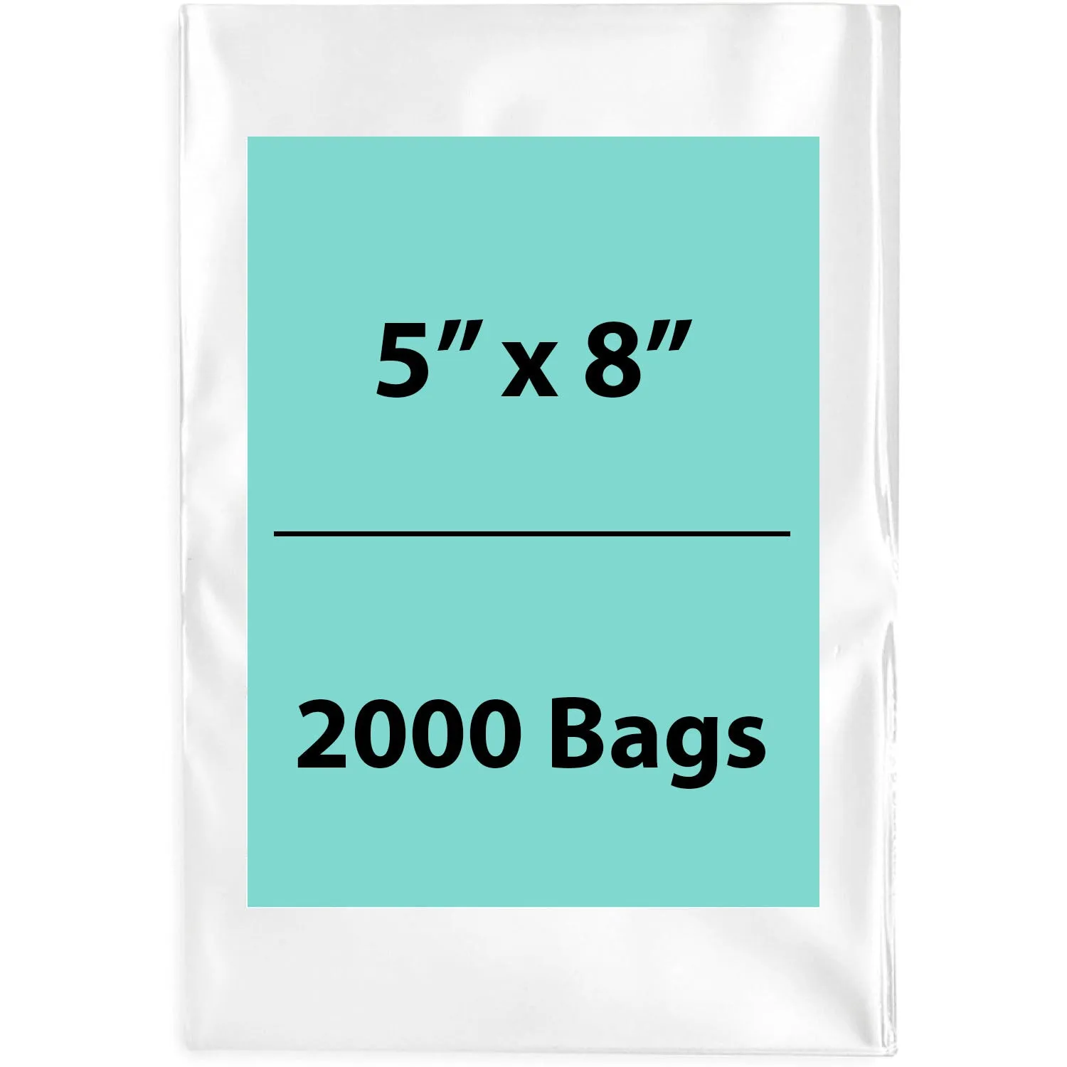 5X8 inches Clear Flat Poly Bags 1.5Mil Open Top (LDPE)