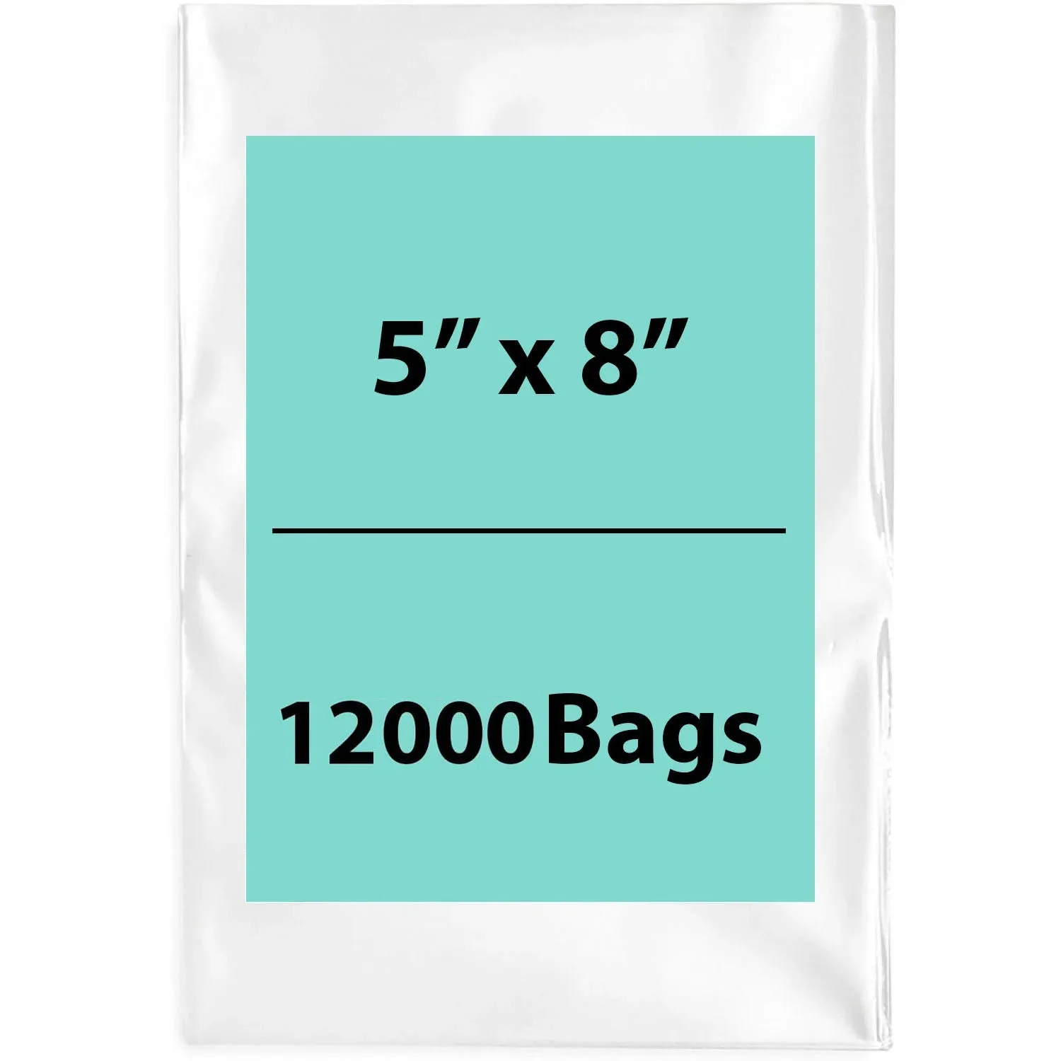 5X8 inches Clear Flat Poly Bags 1.5Mil Open Top (LDPE)