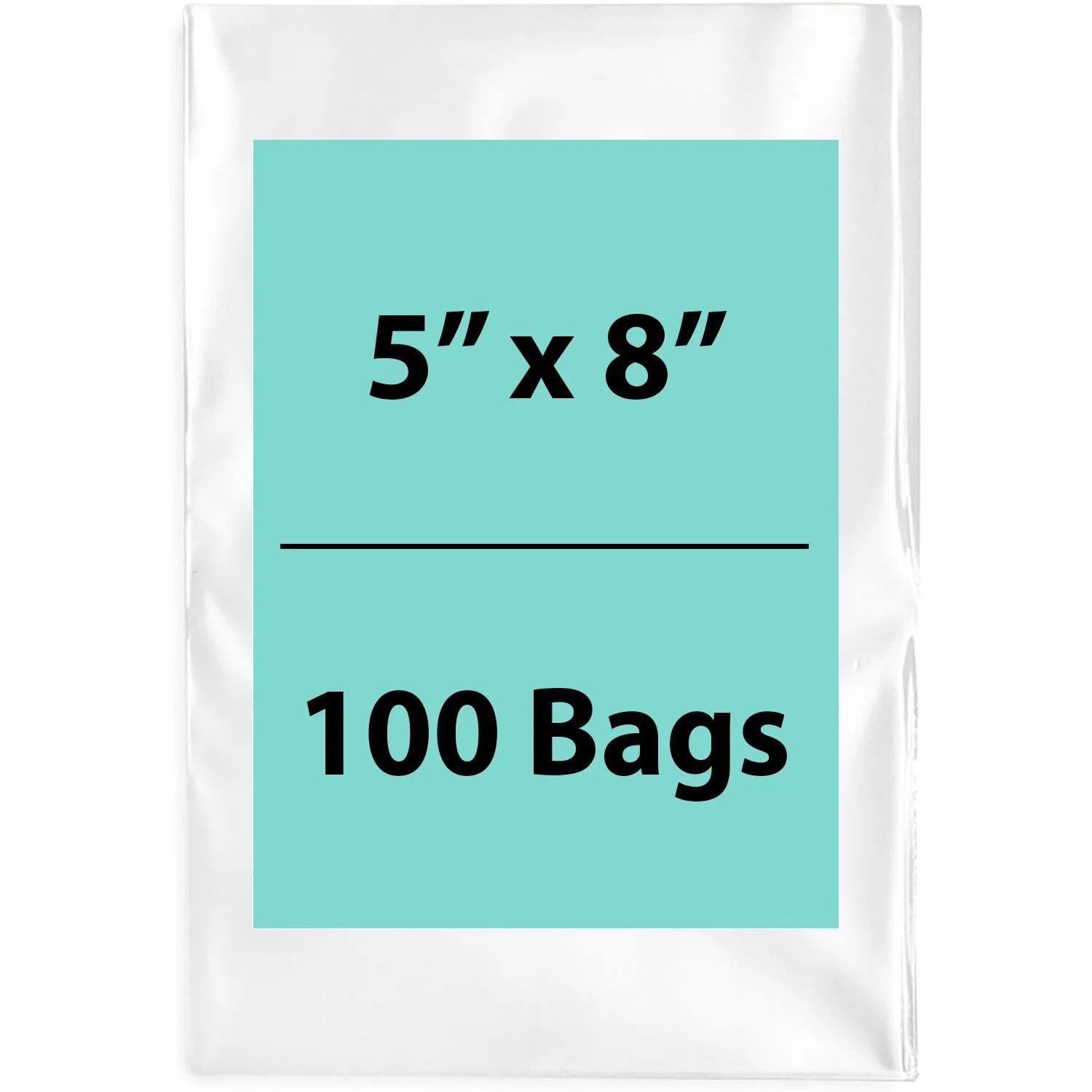 5X8 inches Clear Flat Poly Bags 1.5Mil Open Top (LDPE)