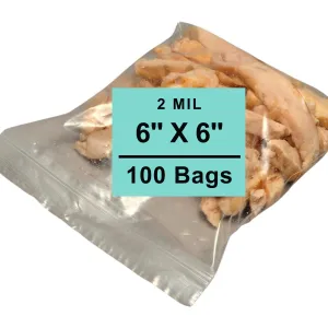 6X6 Inch Performance Zipper Bags 2 Mil Reclosable Extended Temperature