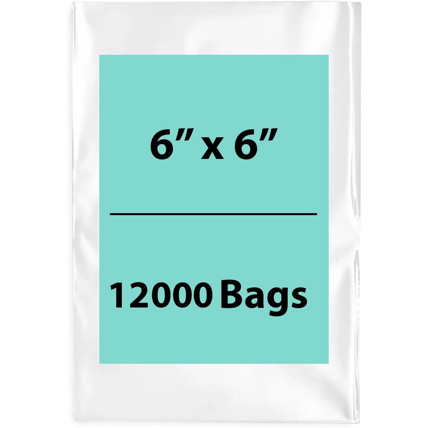 6X6 inches Clear Flat Poly Bags 1.5Mil Open Top (LDPE)
