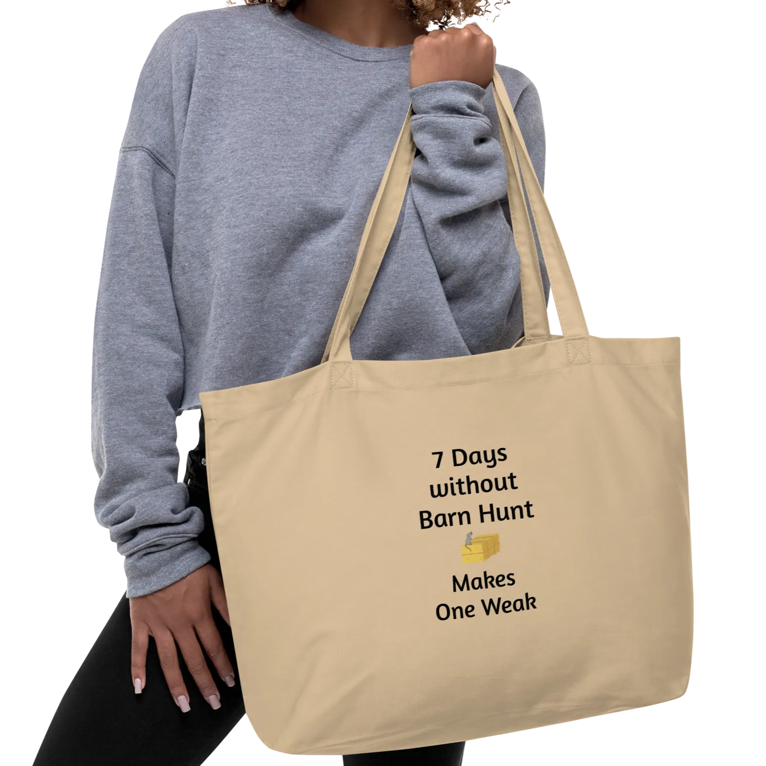 7 Days Without Barn Hunt X-Large Tote/ Shopping Bags