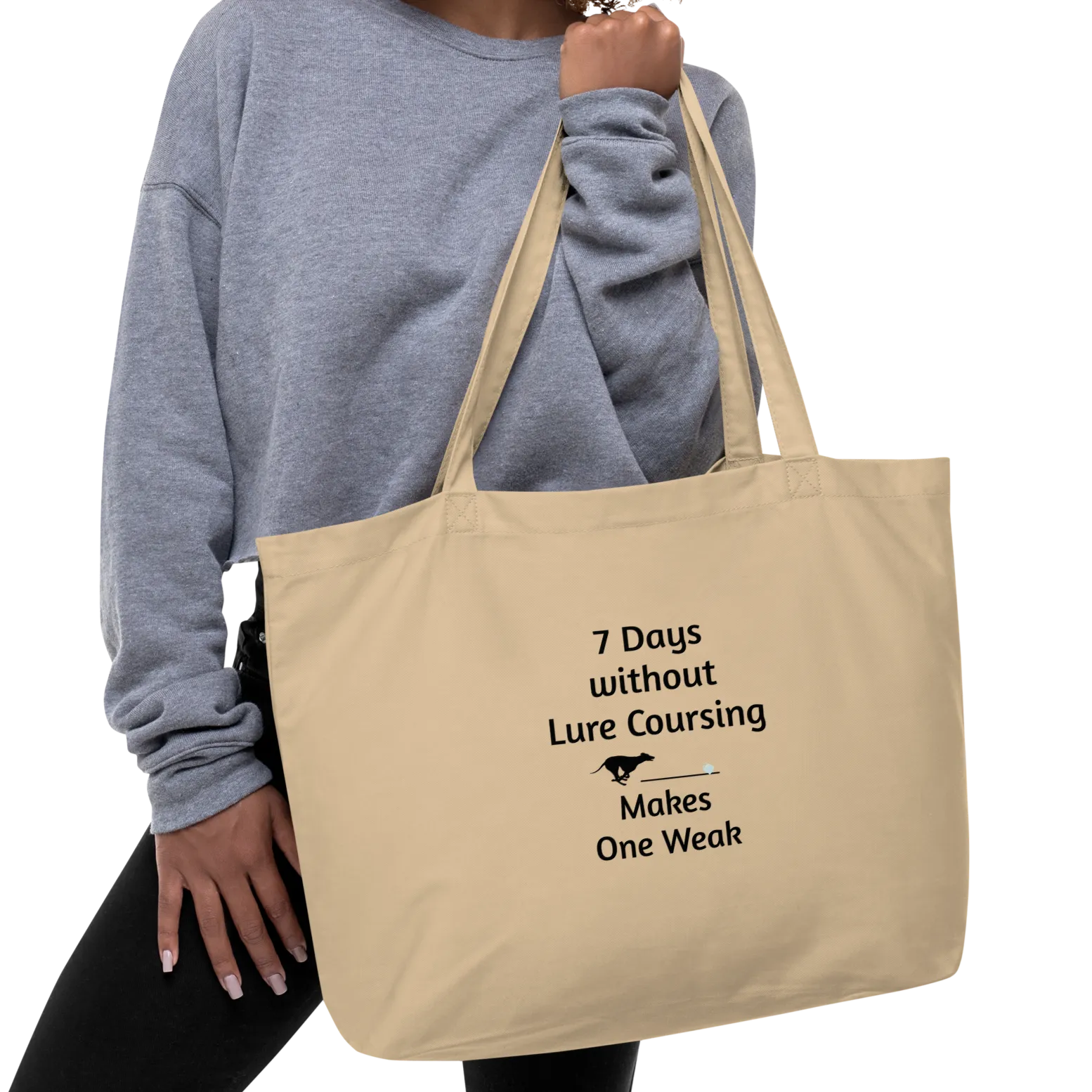 7 Days Without Lure Coursing X-Large Tote/ Shopping Bags