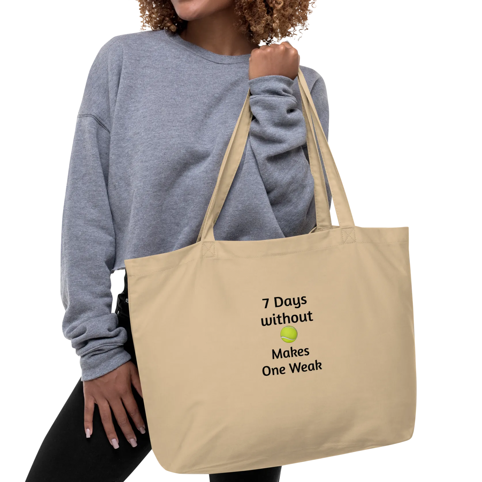 7 Days Without Tennis Balls X-Large Tote/ Shopping Bags