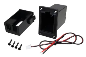 9-Volt Battery Compartment with Access Door, Top Contacts Down