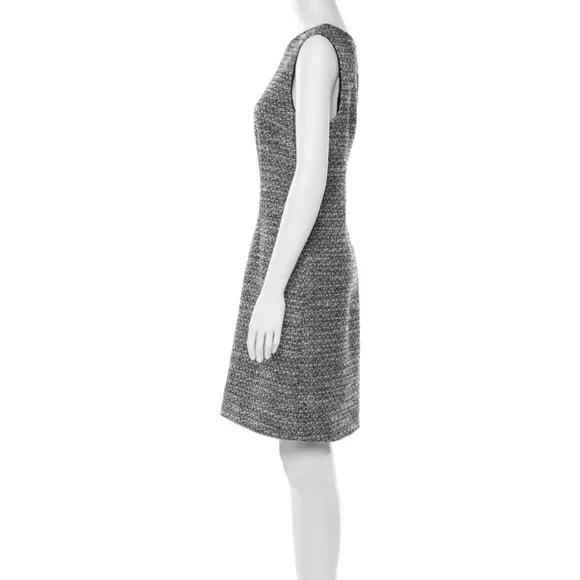 Adam Lippes Collective Gray Tweed Sheath Dress Sleeveless Crew Neck Size 12