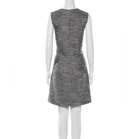 Adam Lippes Collective Gray Tweed Sheath Dress Sleeveless Crew Neck Size 12