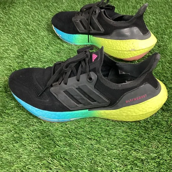 Adidas Ultraboost 22 Black Multi Color Gradient 10