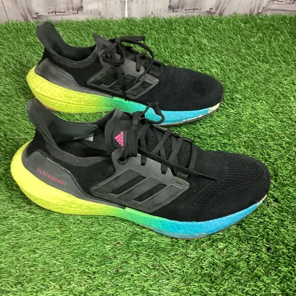 Adidas Ultraboost 22 Black Multi Color Gradient 10