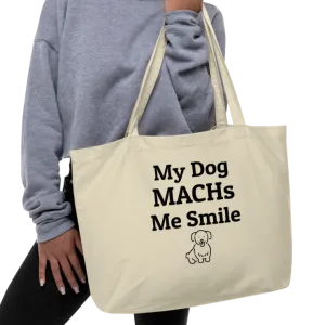 Agility MACH Smile w/ Dog X-tra Large Tote/ Shopping Bags