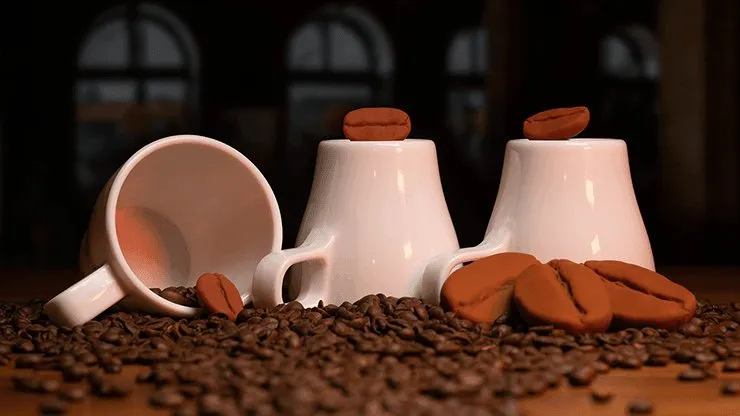 Amazing Coffee Cups and Beans by Adam Wilber & VULPINE Creations