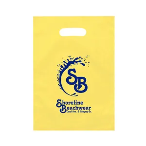 Aster 9 1/2 x 14  FROSTED DIE CUT BAG-Ink Imprint