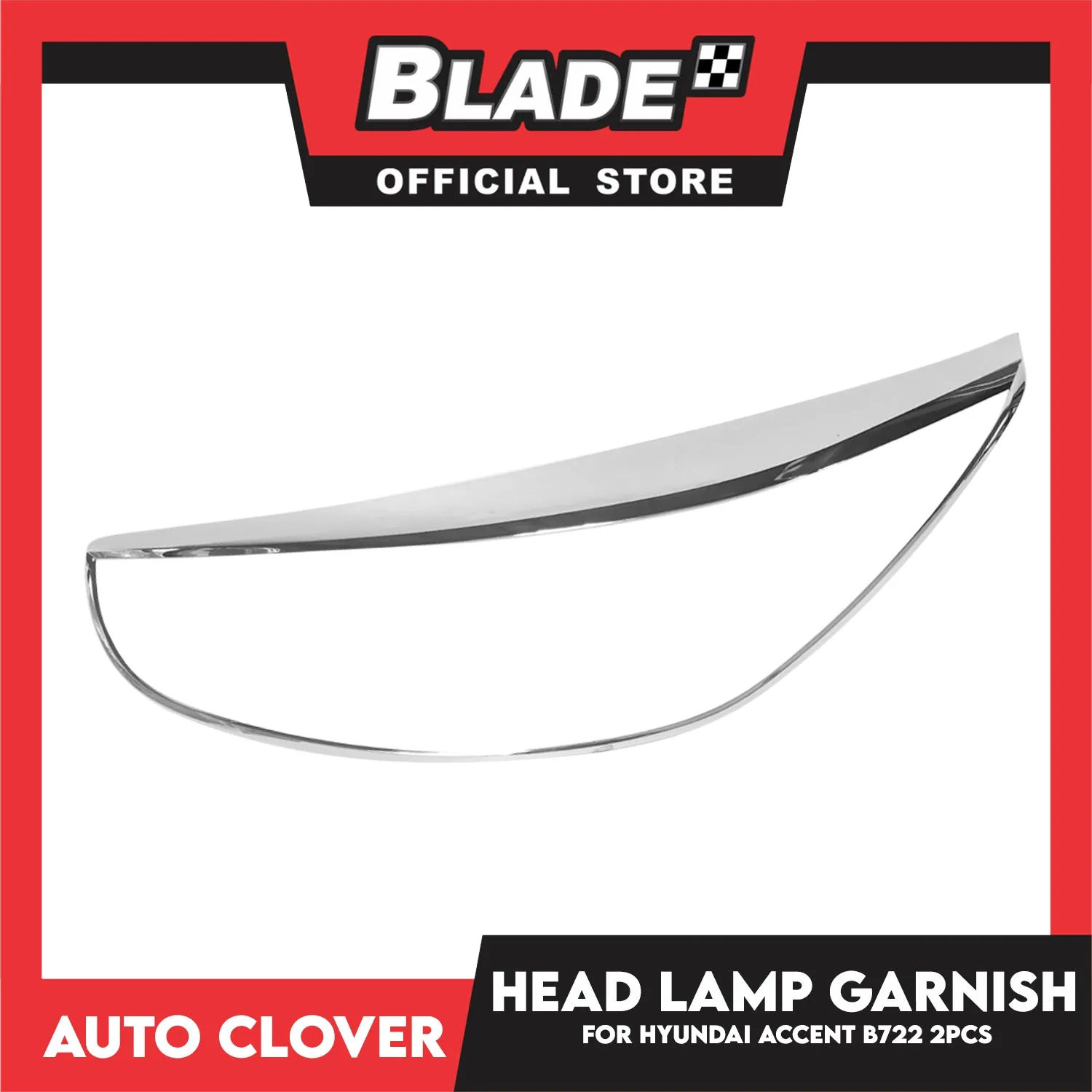 Auto Clover Head Lamp Garnish 2pcs Set B722 For Hyundai Accent 2010 - 2011 Car Exterior Accessories