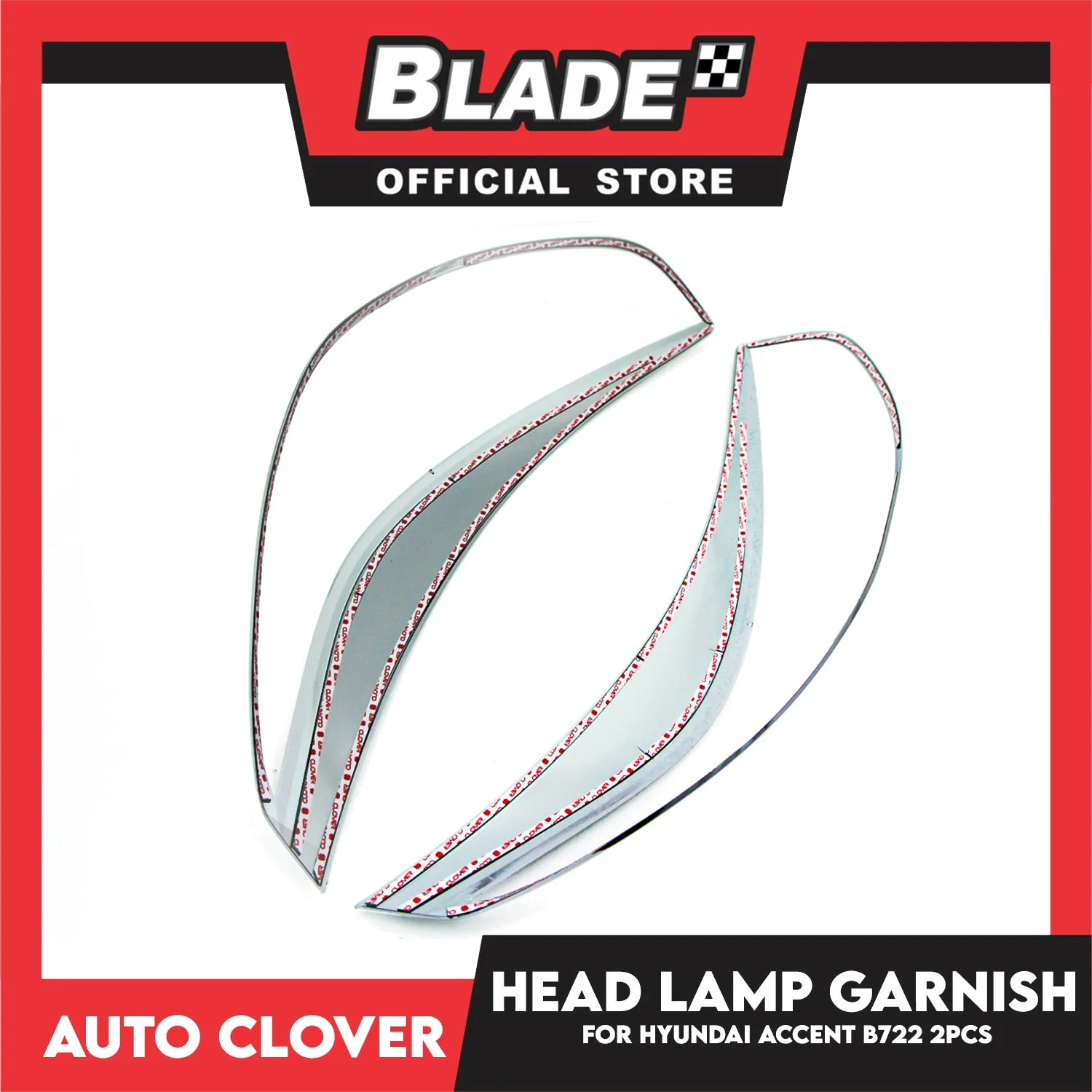 Auto Clover Head Lamp Garnish 2pcs Set B722 For Hyundai Accent 2010 - 2011 Car Exterior Accessories