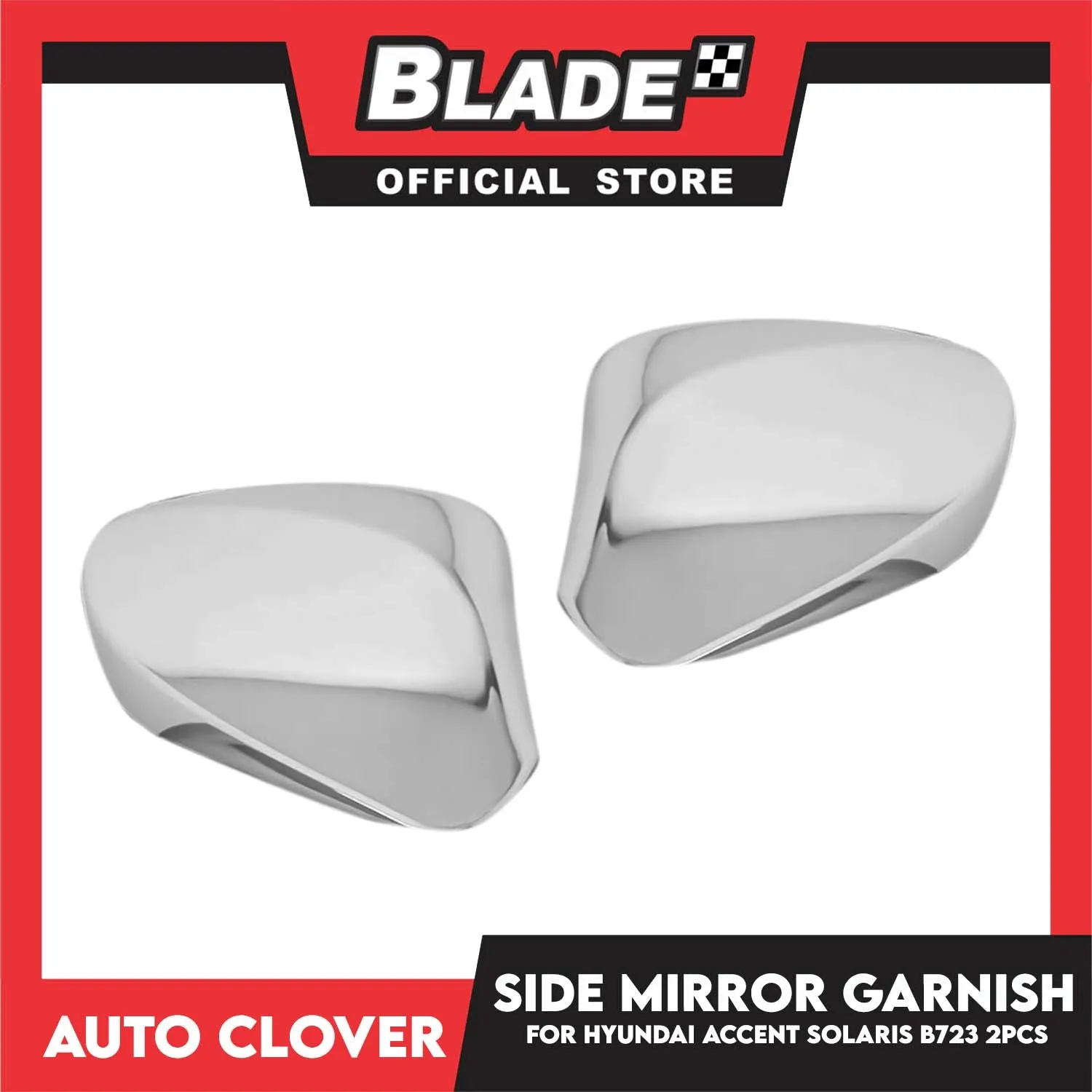 Auto Clover Side Mirror Garnish 2pcs Set B723 For Hyundai Accent Solaris, Avante MD Elantra 2010 Car Exterior Accessories