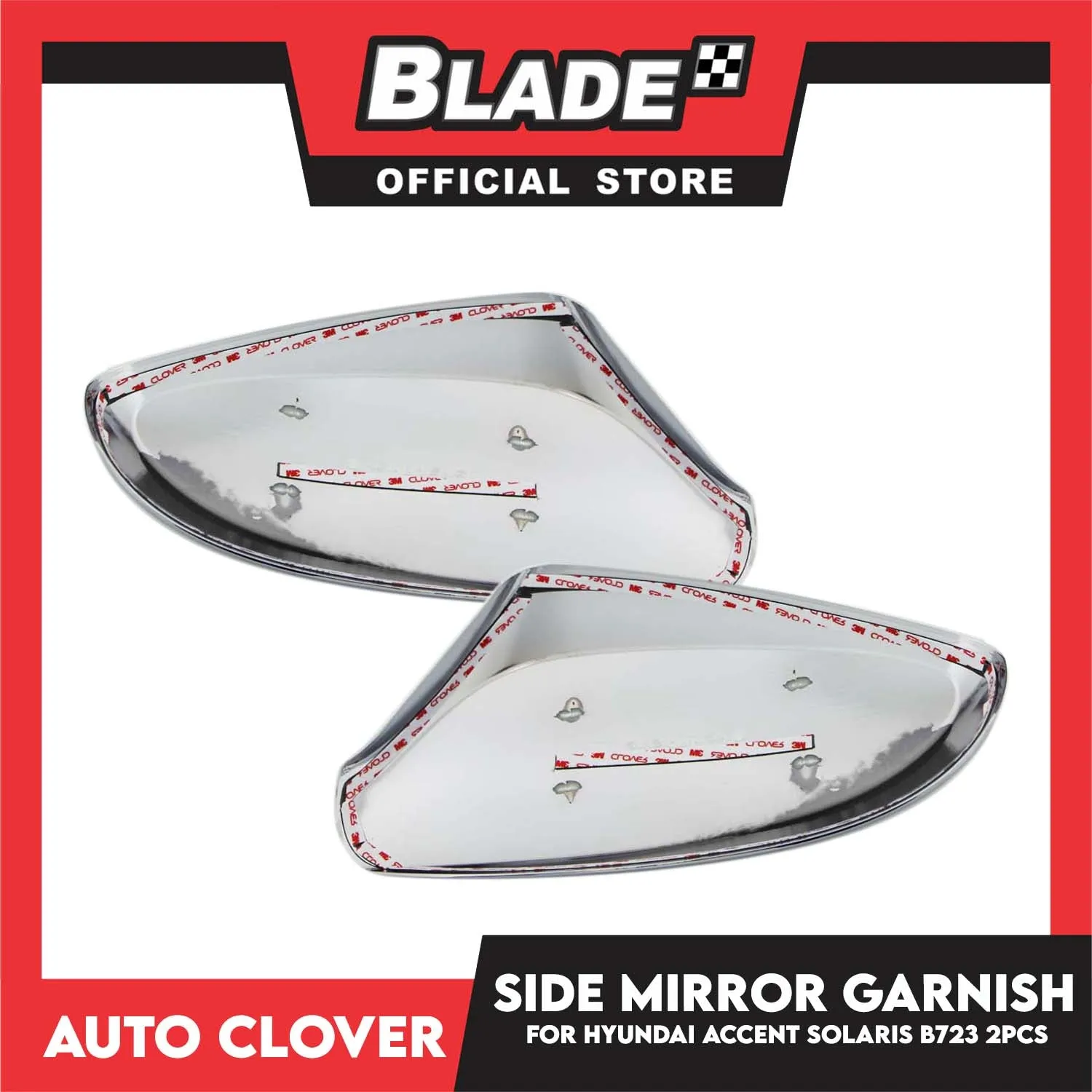 Auto Clover Side Mirror Garnish 2pcs Set B723 For Hyundai Accent Solaris, Avante MD Elantra 2010 Car Exterior Accessories