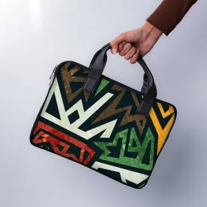 Aztec Abstract Laptop Sleeve With Handle