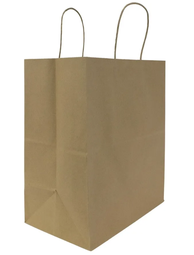 BAG PAPER SHOPPING KRAFT 12.2X14X7.5 MDZ-LO-FPSB120