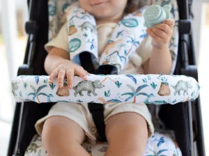 Bambella Designs Pram Bar Cover | Wild Dinosaurs