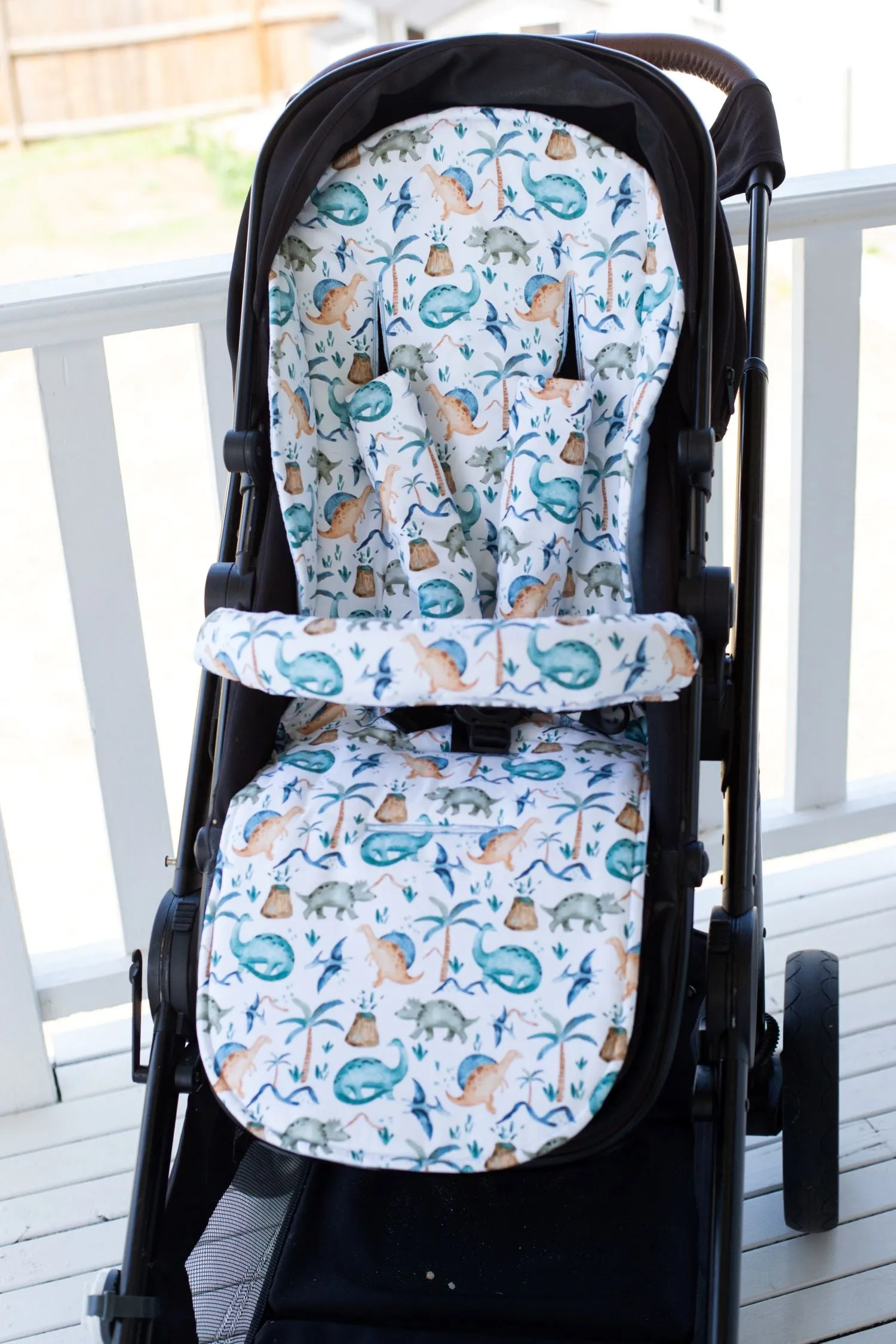 Bambella Designs Pram Bar Cover | Wild Dinosaurs