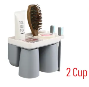 Bathroom Caddy Organizer with Magnetic Cups | No More Messy Bathroom